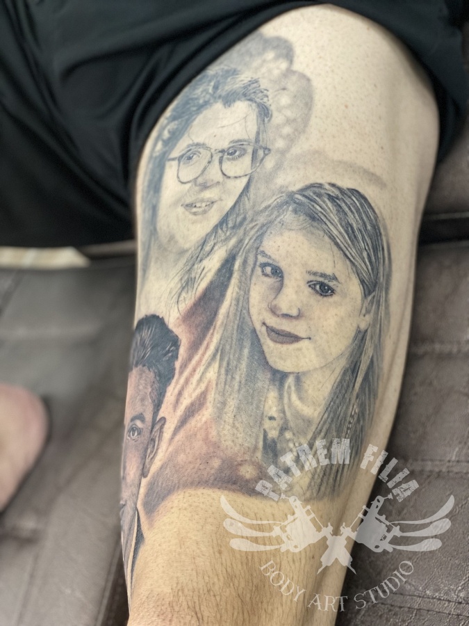 familie been sleeve Tattoeages 6