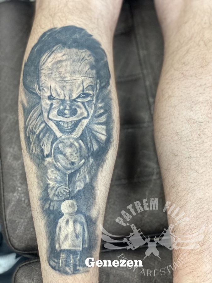 Pennywise op kuit Tattoeages 1