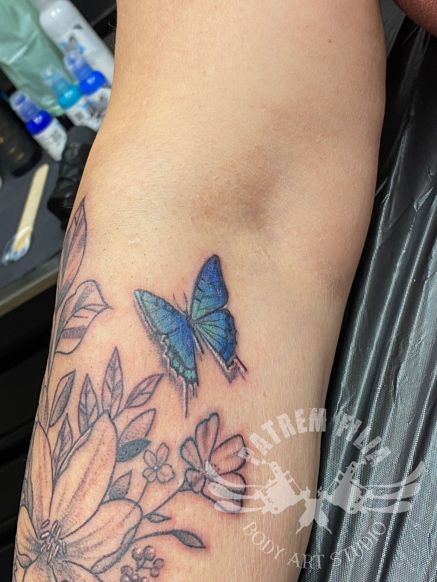 Blauwe vlinder Tattoeages