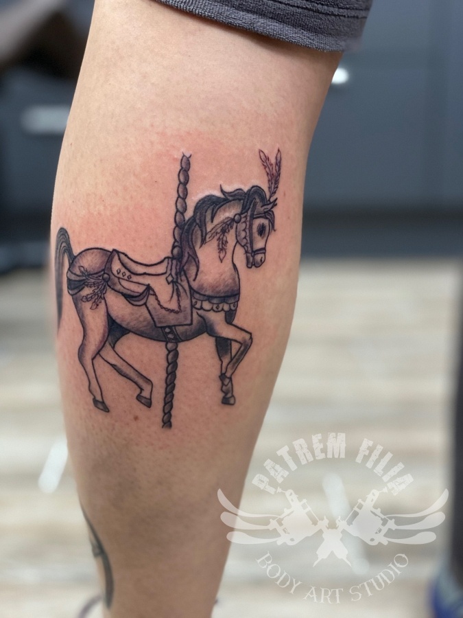 Carrousel paard Tattoeages