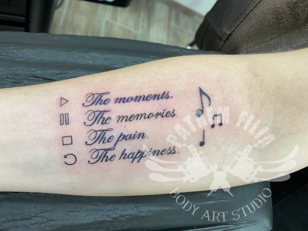 Muziek tattoo Tattoeages