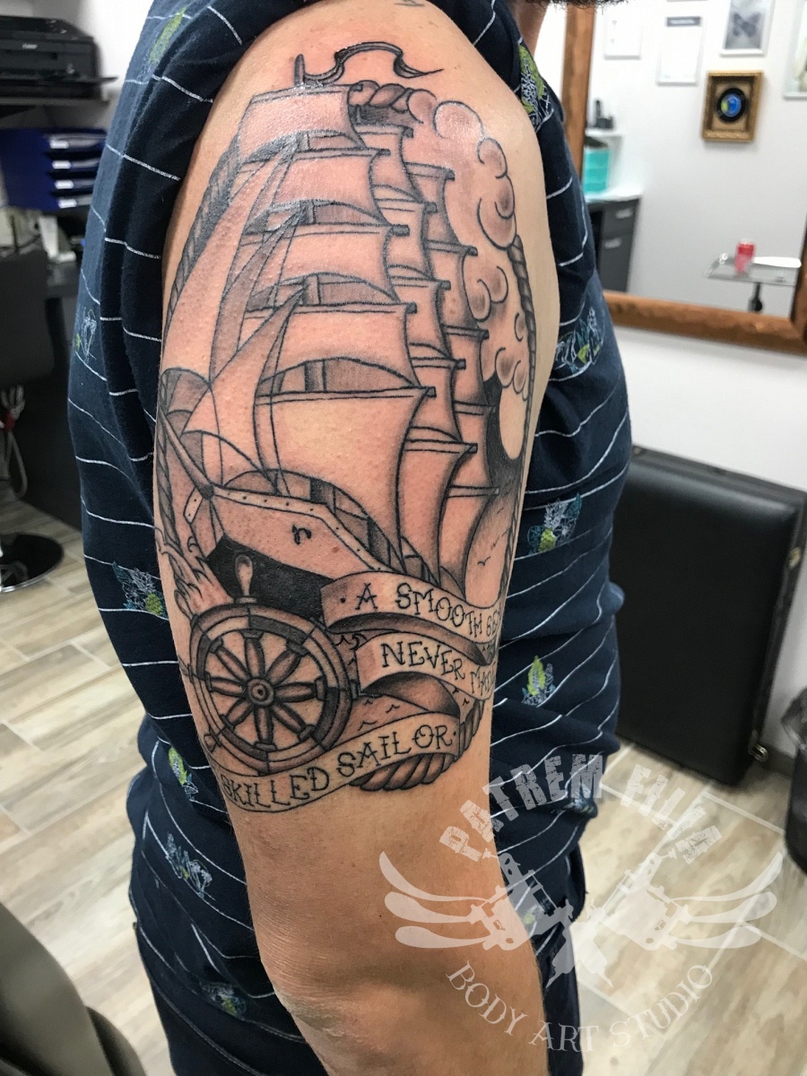 Sailing Ship Tattoeages
