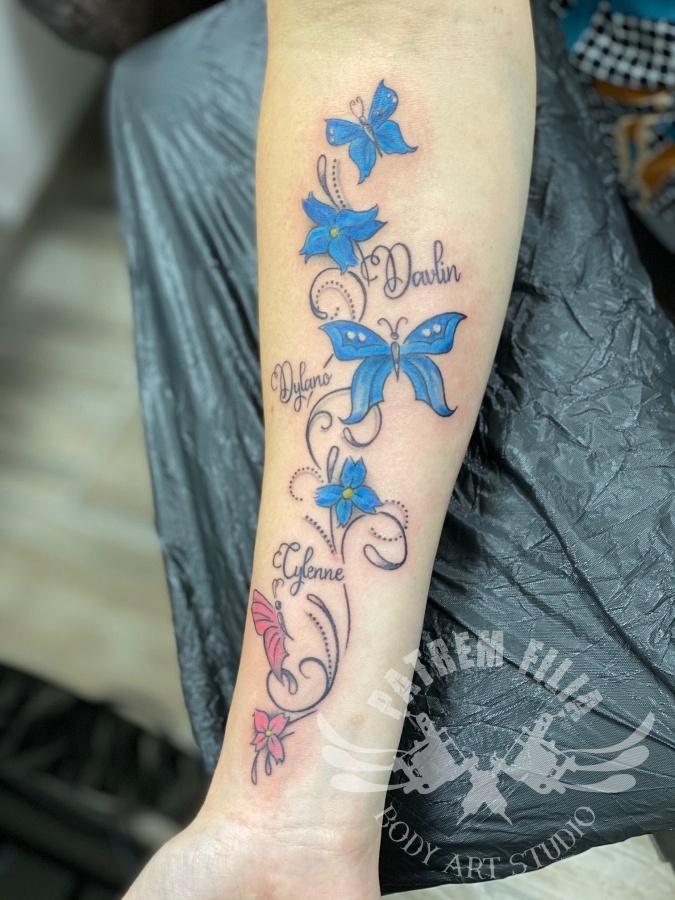 vlinders met namen Tattoeages