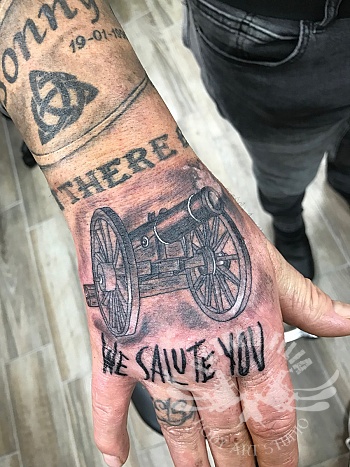 Ac/dc Hand tattoo