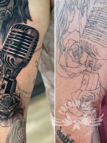 afwerken/opknappen bestaande tattoos