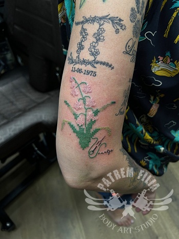 borduursteek bloemen
