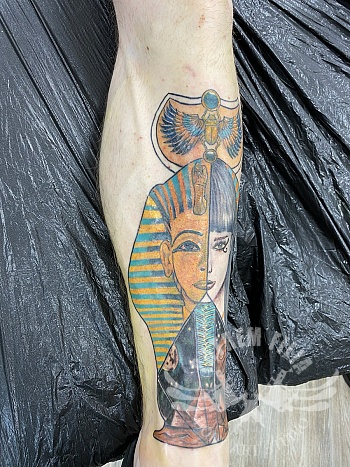 Cleopatra / Toetanchamon tattoo