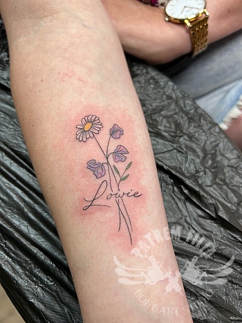 Geboortebloemen met naam