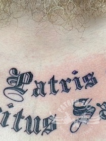 In Nomine Patris op borst