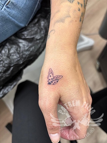 Minimalistische lieveheersbeest - hand