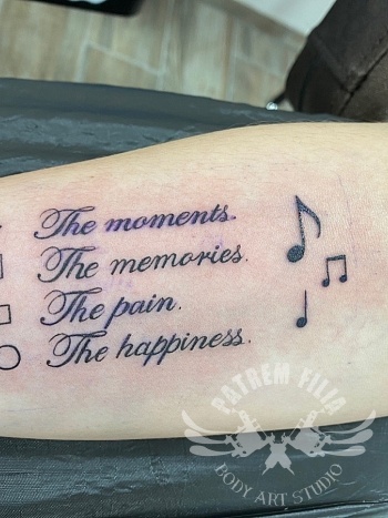 Muziek tattoo