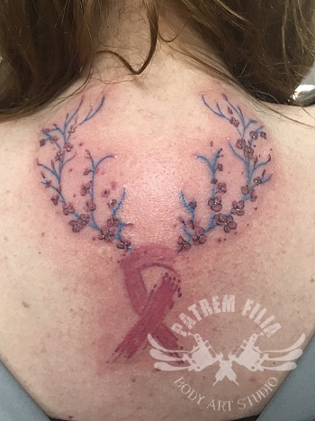 pink ribbon tattoo