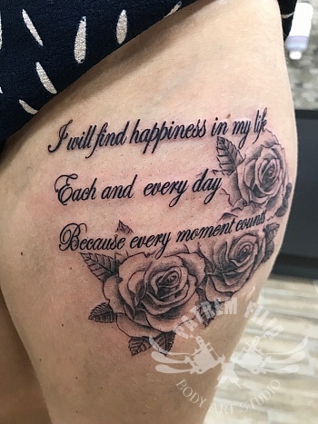 tekst met rozen