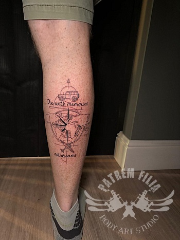 Travel compass - kuit tattoo