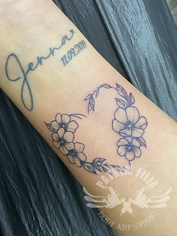 Wilde bloemen hart